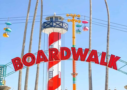 New lighthouse tower on the beach of Santa Cruz